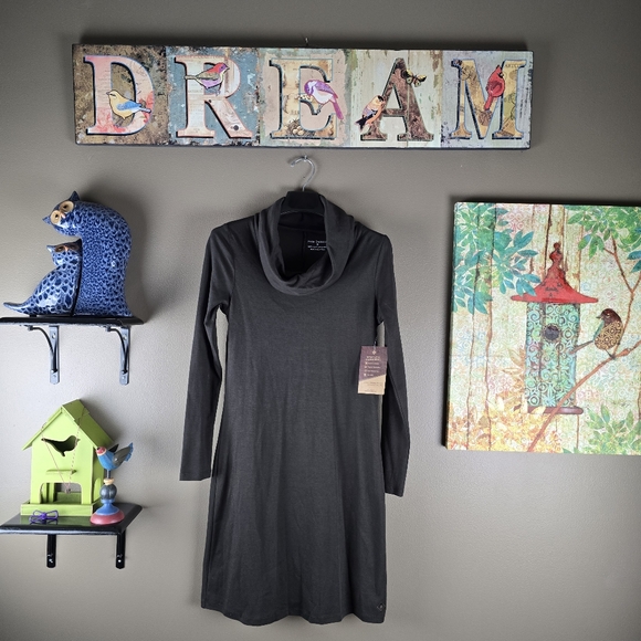 Fair Indigo Dresses & Skirts - Fair Indigo Organic Pima Cotton Cowlneck Dress Size Small